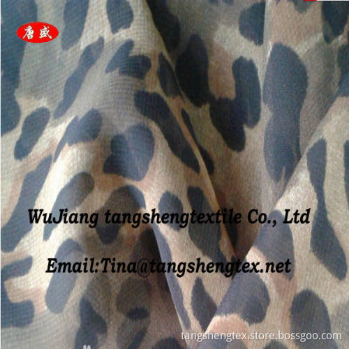 100% RPET chiffon fabric floral printed for dress